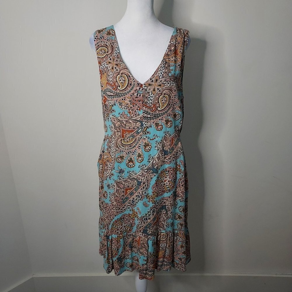 Cynthia Rowley A-line Sleeveless Paisley Print Midi Dress